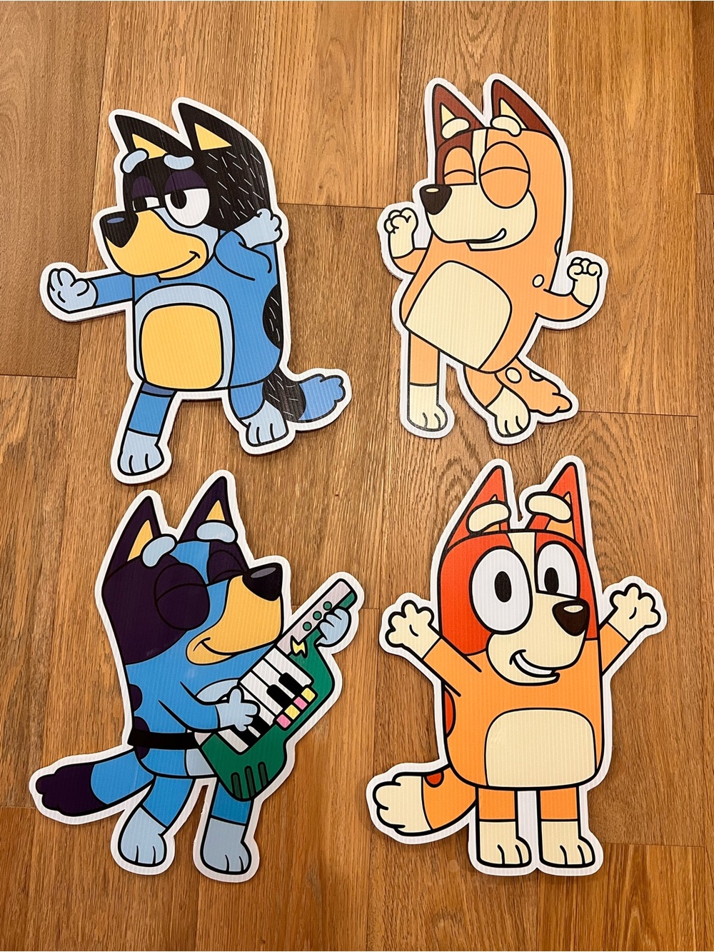 Bluey Party Decoration 4 piece large Cutout set